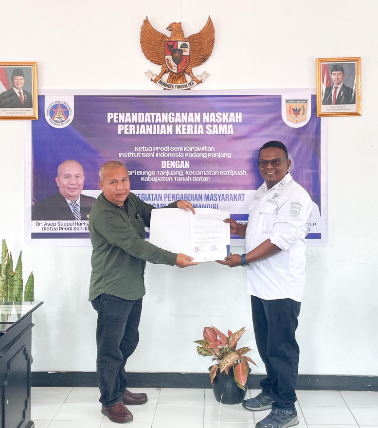 Wali Nagari Bungo Jalin Kerja Sama Dengan ISI Padang Panjang