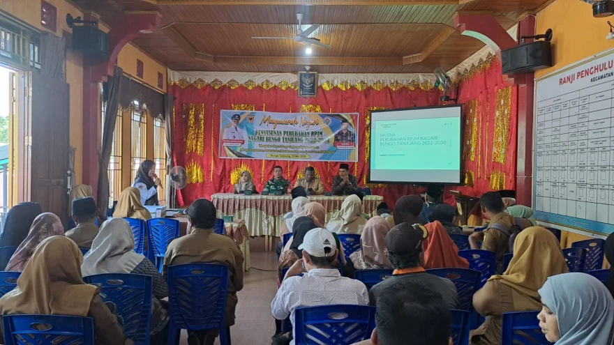 Musyawarah Nagari Perubahan RPJM Nagari Bungo Tanjuang Tahun 2022 - 2030 Digelar 